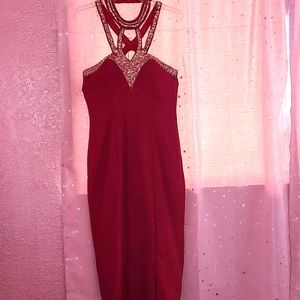 Vintage Burgundy Dress